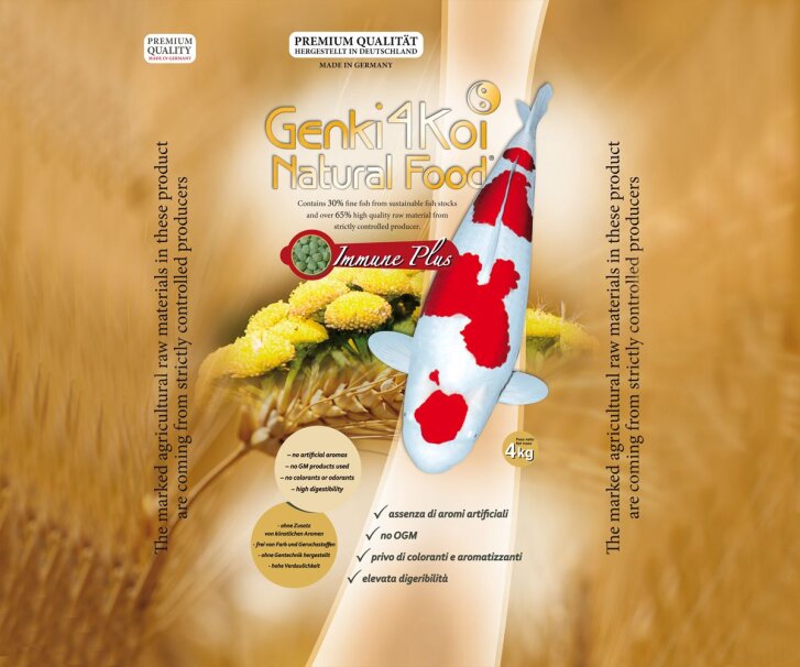 Genki4Koi Natural Food® Immune Plus 4kg 5 mm - high quality Koi Futter
