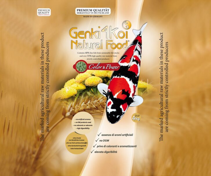 Genki4Koi Natural Food® Color&Power 4kg 5 mm - high...